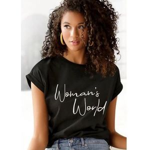 Lascana T-shirt met print aan de voorkant, katoenen shirt met korte mouwen, basic