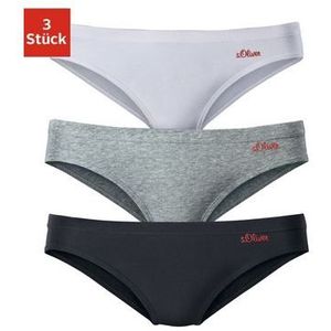 s.Oliver RED LABEL Beachwear Bikinibroekje elastische katoenkwaliteit (set, 3 stuks)