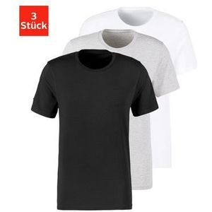 Bruno Banani T-shirt met ronde hals (set, 3-delig)