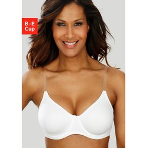 Nuance T-shirt-bh met beugels, zonder cups en met transparante bandjes, basic
