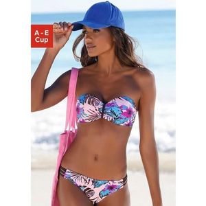 Venice Beach Bandeau-bikinitop Marly met tropische print