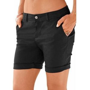 Lascana Bermuda om op te rollen, van elastisch katoen, korte broek, shorts