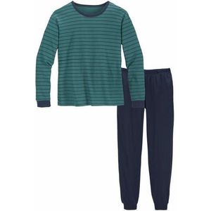 le jogger® Pyjama met tweekleurig gestreepte top (2-delig, 1 stuk)