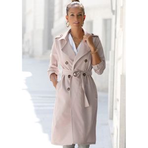 Lascana Trenchcoat om te reguleren, lichte damesjas zonder voering, casual-chic (Met een bindceintuur)