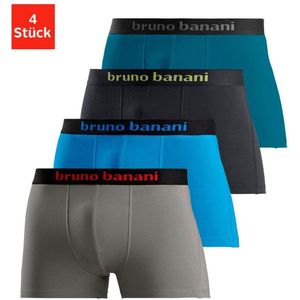 Bruno Banani Boxershort voor heren met gekleurd merkopschrift bij de boord (set, 4 stuks)