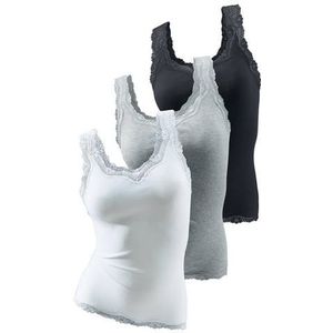 H.I.S Tanktop met kant (Set van 3)