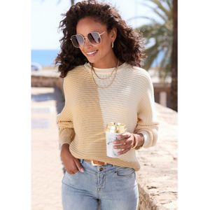Vivance Gebreide trui in colorblock look, ronde hals