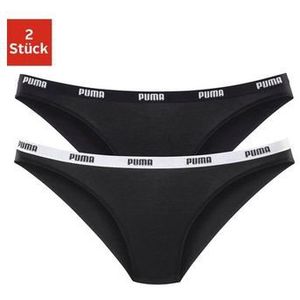 PUMA Bikinibroekje Iconic met smalle logo-weefband (set, 2 stuks)