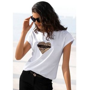Venice Beach Shirt met korte mouwen met print op de voorzijde, katoenen t-shirt, losse pasvorm