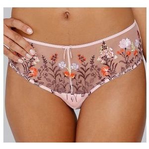 Lascana Stringpants Maria met kleurrijke bloemen van geborduurd kant