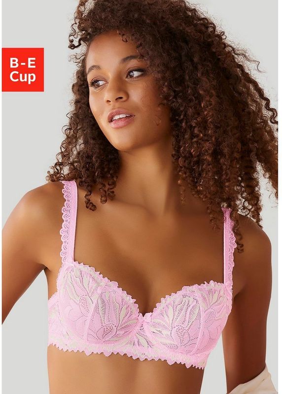 Lascana Balconette-bh met opvallende kanten bandjes, dessous