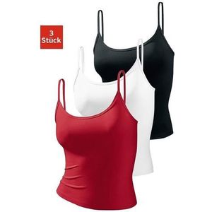 vivance active Top met spaghettibandjes van zacht microvezel (Set van 3)