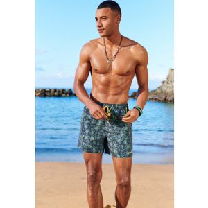 Look - Dierenprint - Zwembroek - Marine/Olijf - Elastisch