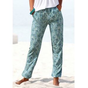 Vivance Jerseybroek met bloemenprint en zakken, elastische tailleband, strandbroek