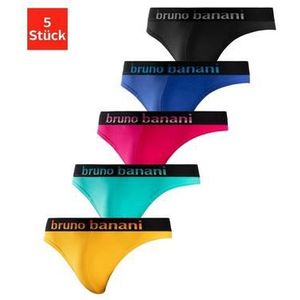 Bruno Banani String met gestreepte logoweefband (set, 5 stuks)