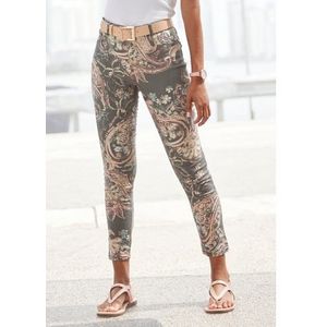 Lascana 7/8-jegging met paisley-print, smalle pasvorm, super-stretch-kwaliteit