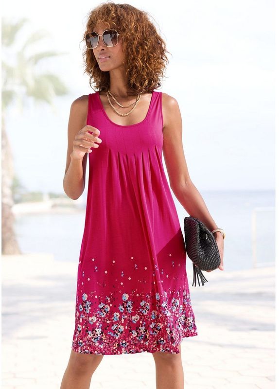 Beachtime Strandjurk met bloemenprint, mini jurk, zomerjurk, strandjurk