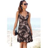 Vivance Jerseyjurk met all-over print in wikkel-look, zomerjurk, strandjurk