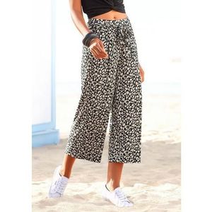 Lascana Culotte en all-over print, 7/8 lengte, elastische tailleband, zomerbroek (Met een bindceintuur)