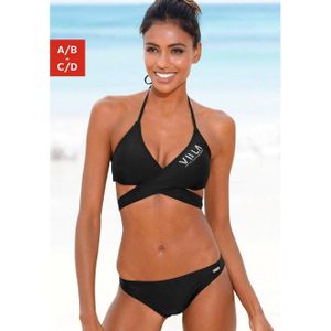 Beugelbikini - Zwart - Verwijderbare Softcups - Strikachterkant
