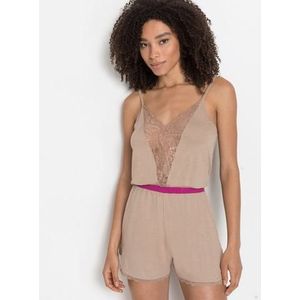 Lascana Korte jumpsuit met mooie kantdetails (set)