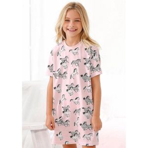 Petite fleur Nachthemd met all-over paarden-print