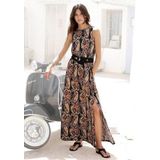 Lascana Maxi-jurk met paisley print en split, zomerjurk met zakken, strandjurk