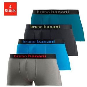 Bruno Banani Boxershort in hipster-model met logo weefband (set, 4 stuks)
