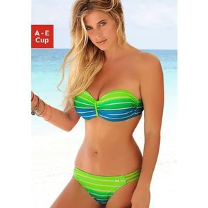 Venice Beach Beugelbikini in bandeaumodel in een trendy streep-look