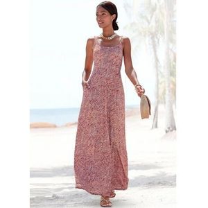 Vivance Maxi-jurk met grafische all-over print en zakken, zomerjurk, strandjurk