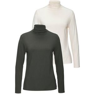 Lascana Shirt met staande kraag (set, 2-delig)