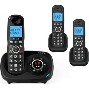 Alcatel XL595B Trio Dect set met 3 handsets met blokkering ongewenste beller