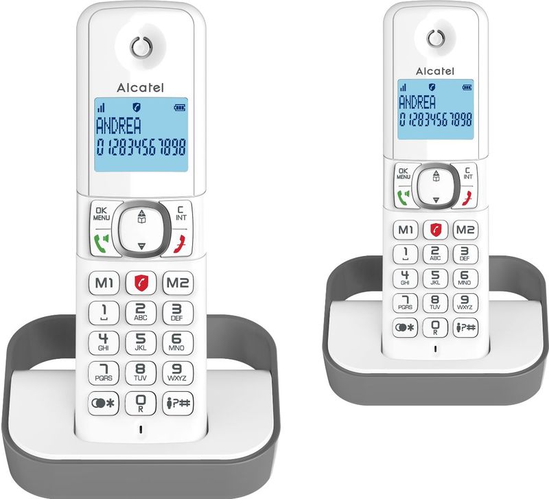 Alcatel F860 Duo Dect Telefoontoestel voor de vaste lijn wit