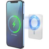 XtremeMac MagSafe Powerbank 5000mAh, Magnetische externe batterij voor iPhone 16/15/14/13/12-serie, met USB-C en draadloze snellader, Mini Powerbank PD 15W, Krachtig