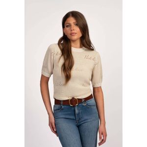 NIKKIE top beige gebreid