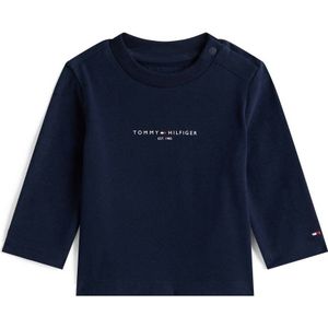 TOMMY HILFIGER - Shirt - Navy - Rood - Wit - Lange Mouw