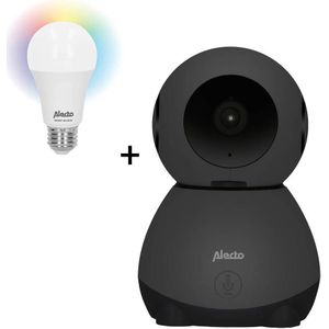 Alecto SMARTBABY10 Wifi babyfoon met camera - Zwart + Smartbulb