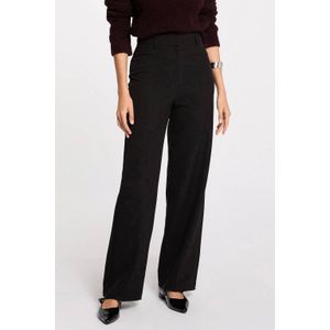 Morgan - Straight High Waist Pantalon - Zwart