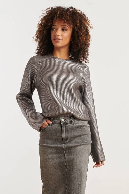 Smashed Lemon Gebreide gelakt damestop |