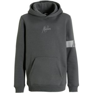 Malelions hoodie Captain met logo donkergrijs/lichtgrijs