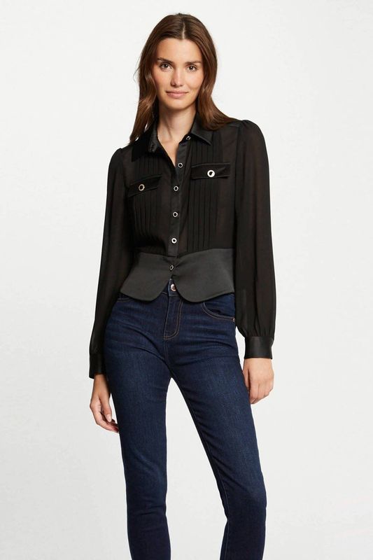 Morgan - 232-CLOCLO - Blouse - Zwart