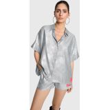 Alix the Label - Foil Twill Blouse - Zilver