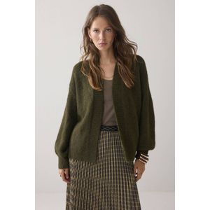 Summum vest gebreid donkergroen