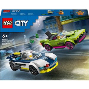 LEGO City Politiewagen en snelle autoachtervolging 60415