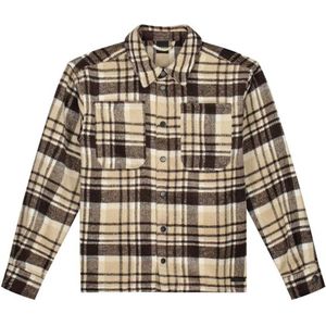 NIK&NIK geruit overshirt Lucas donkerbruin/ecru