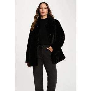 Morgan faux fur jas zwart