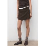 Mango geruite skort bruin