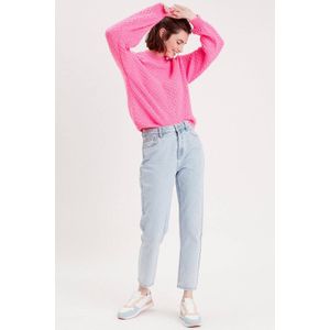 Cache Cache Cropped High Waist Mom Jeans Light Blue