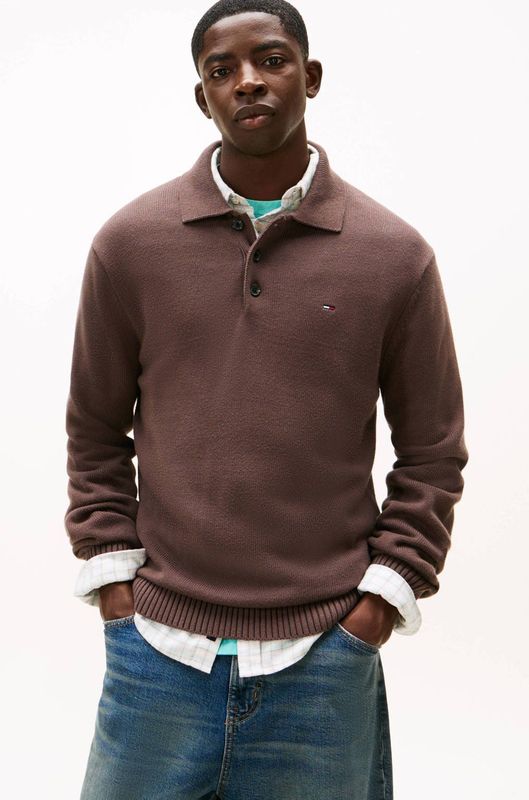 Tommy Jeans Trui 'ESSENTIAL'  bruin