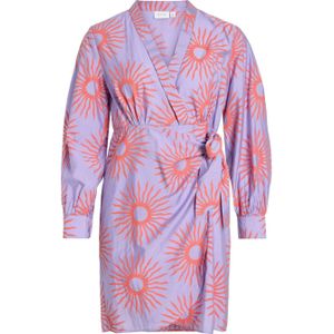 VILA wikkel-/overslagjurk lila